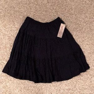 New navy blue skirt with beautiful eyelet pattern, size s